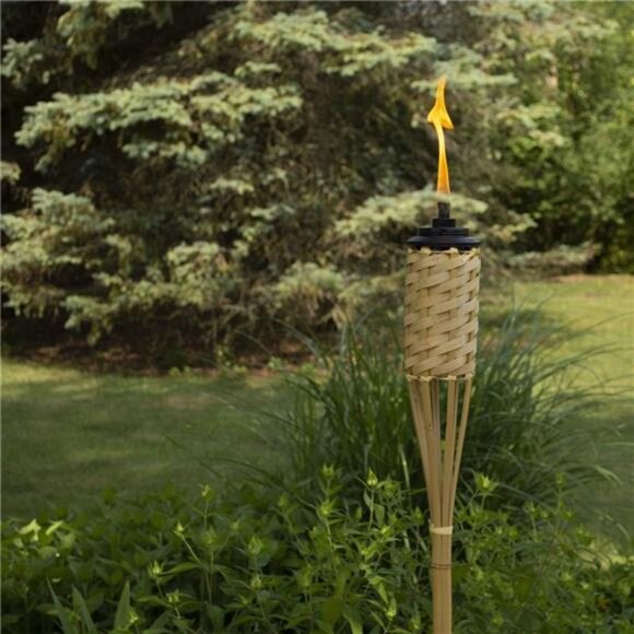 Bamboo Tiki Torches 12-Pack – Weather-Resistant Outdoor Décor with Easy-Pour - Picture 4 of 7